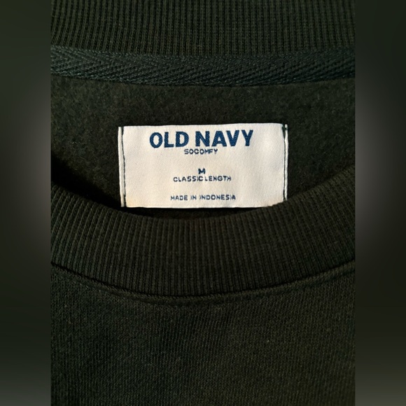 NWT SoComfy Old Navy Graphic Drop-Shoulder Green Crew-Neck Sweatshirt Size M - Picture 3 of 6
